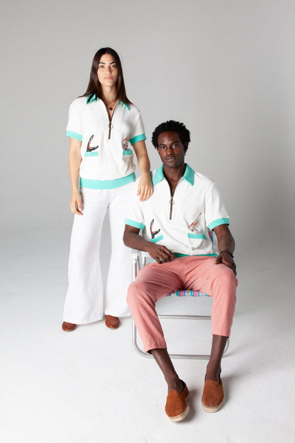 'Flamingo Tartare' Cabana (White)