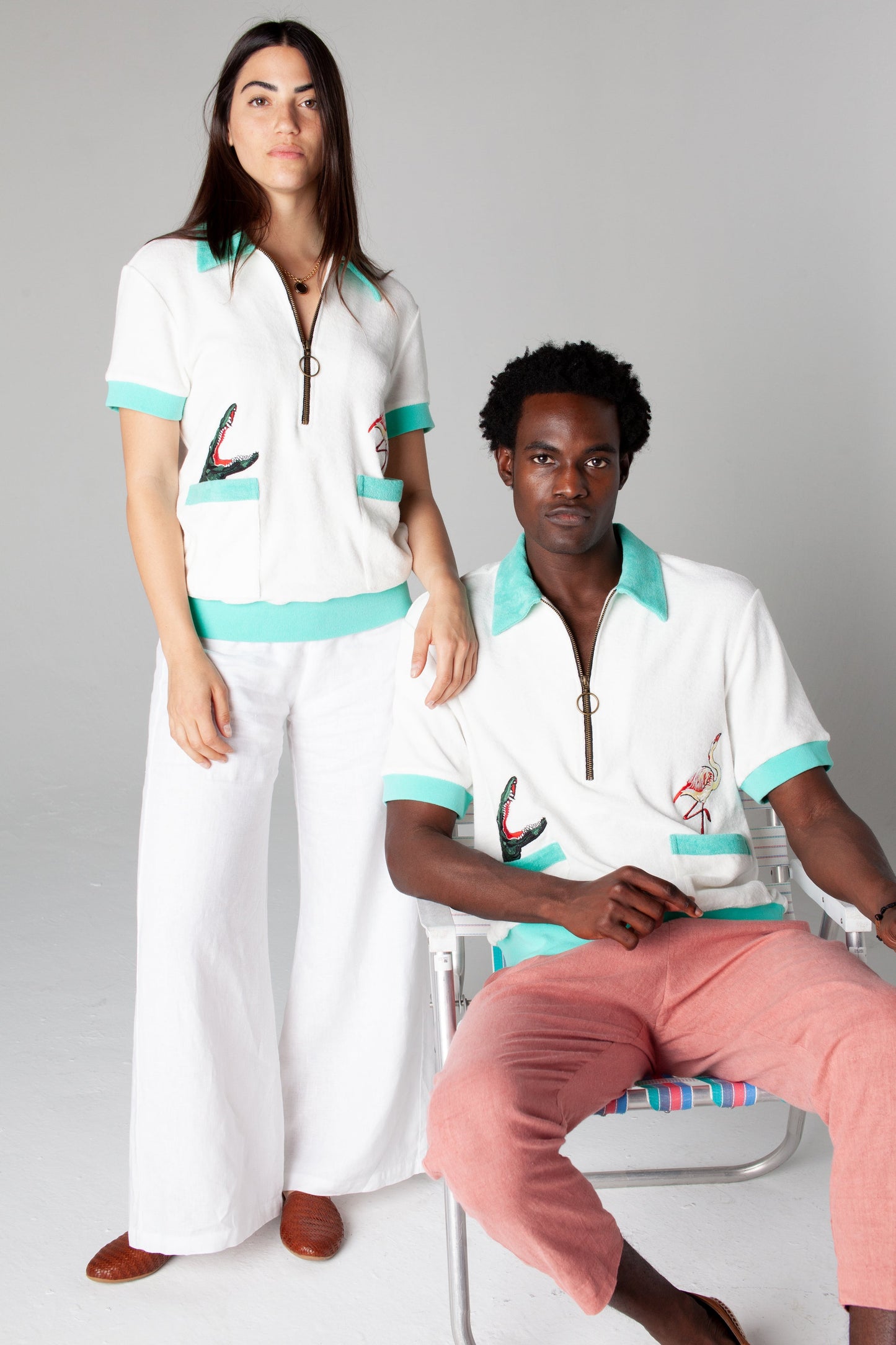 'Flamingo Tartare' Cabana (White)