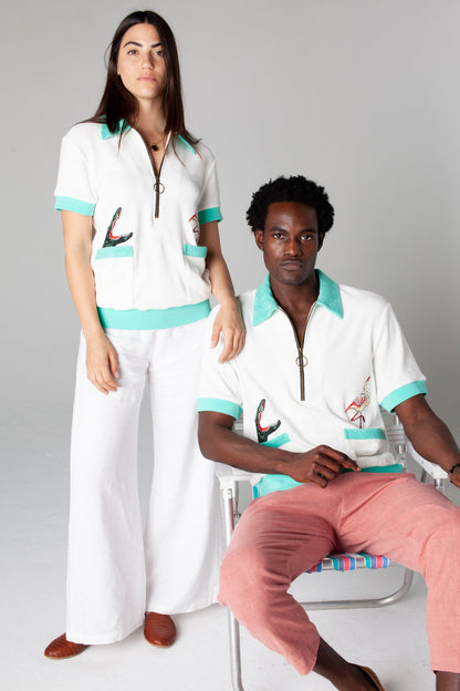 'Flamingo Tartare' Cabana (White)