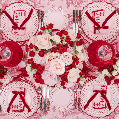 Pink Basketweave Starter Plate