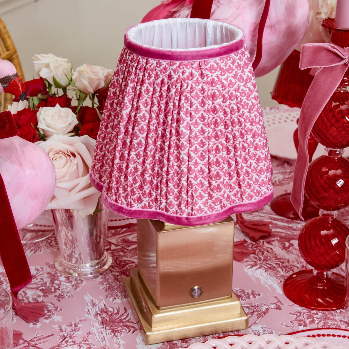Raspberry Lotus Lampshade (18cm)