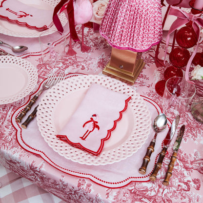 Pink & Red Eloise Linen Placemats (Set of 4)
