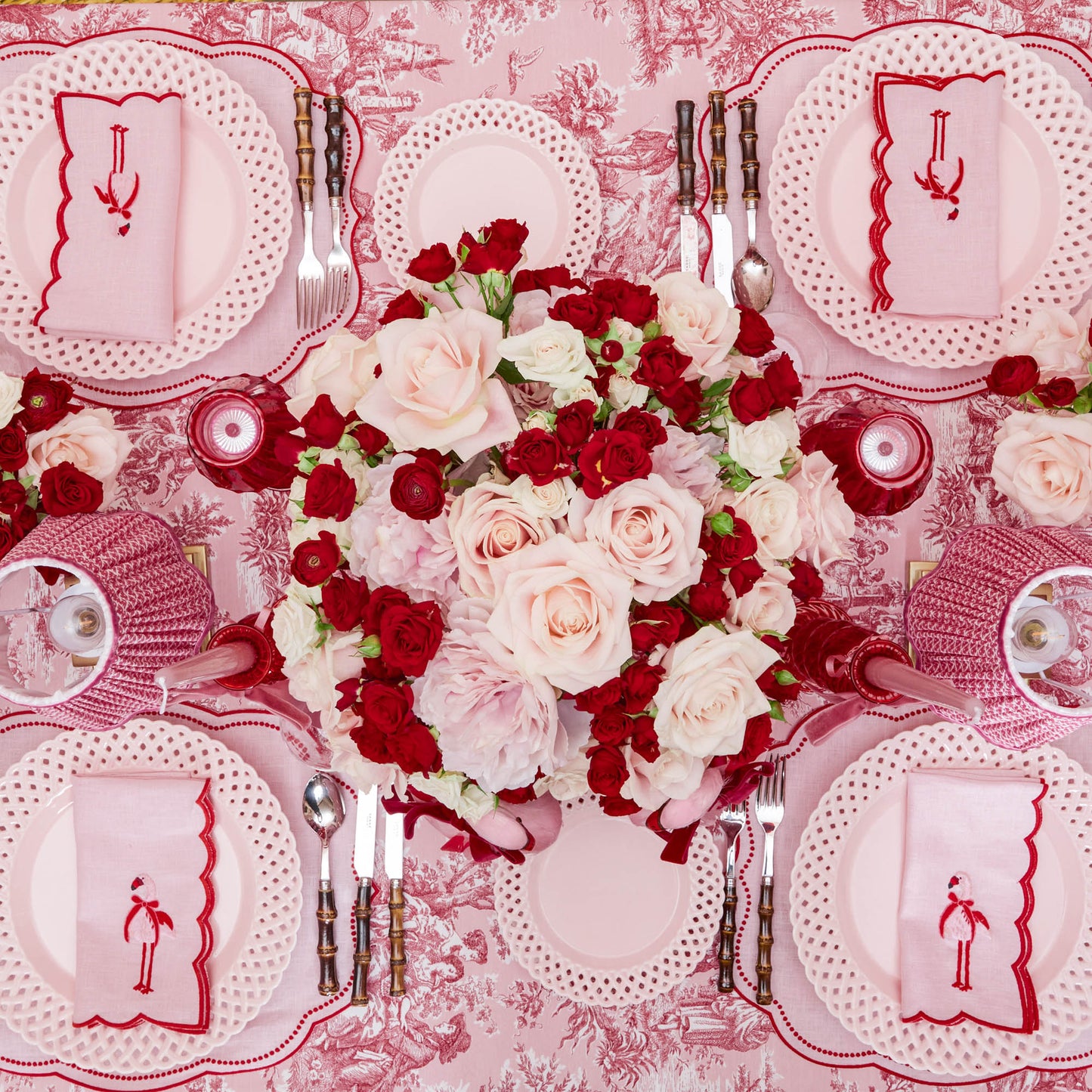 Pink Basketweave Starter Plate