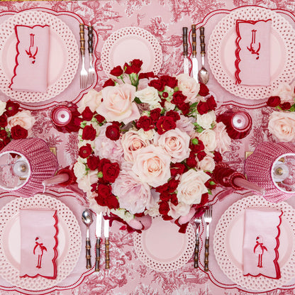 Pink Basketweave Starter Plate