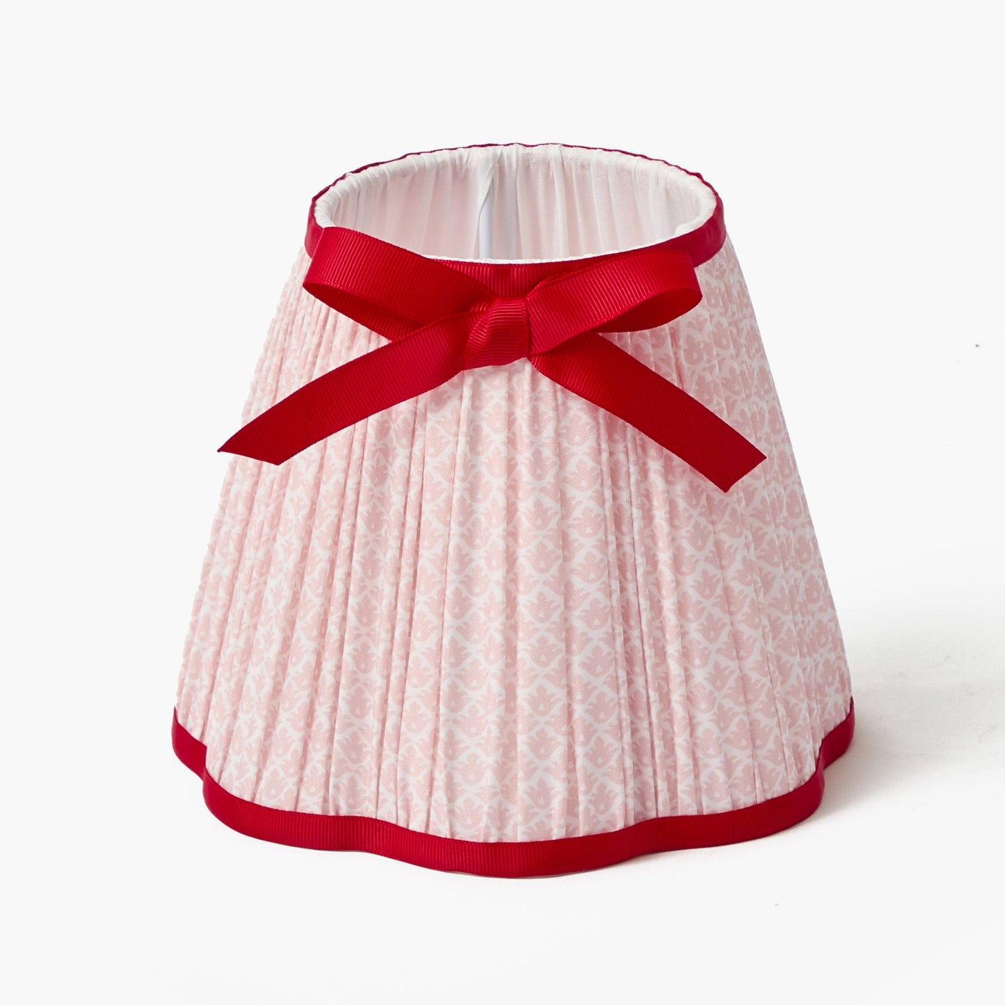 Red Ribboned Fifi Poodle Rechargeable Lamp with Pink & Red Lotus Bow Shade (18cm)