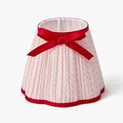 Red Ribboned Fifi Poodle Rechargeable Lamp with Pink & Red Lotus Bow Shade (18cm)