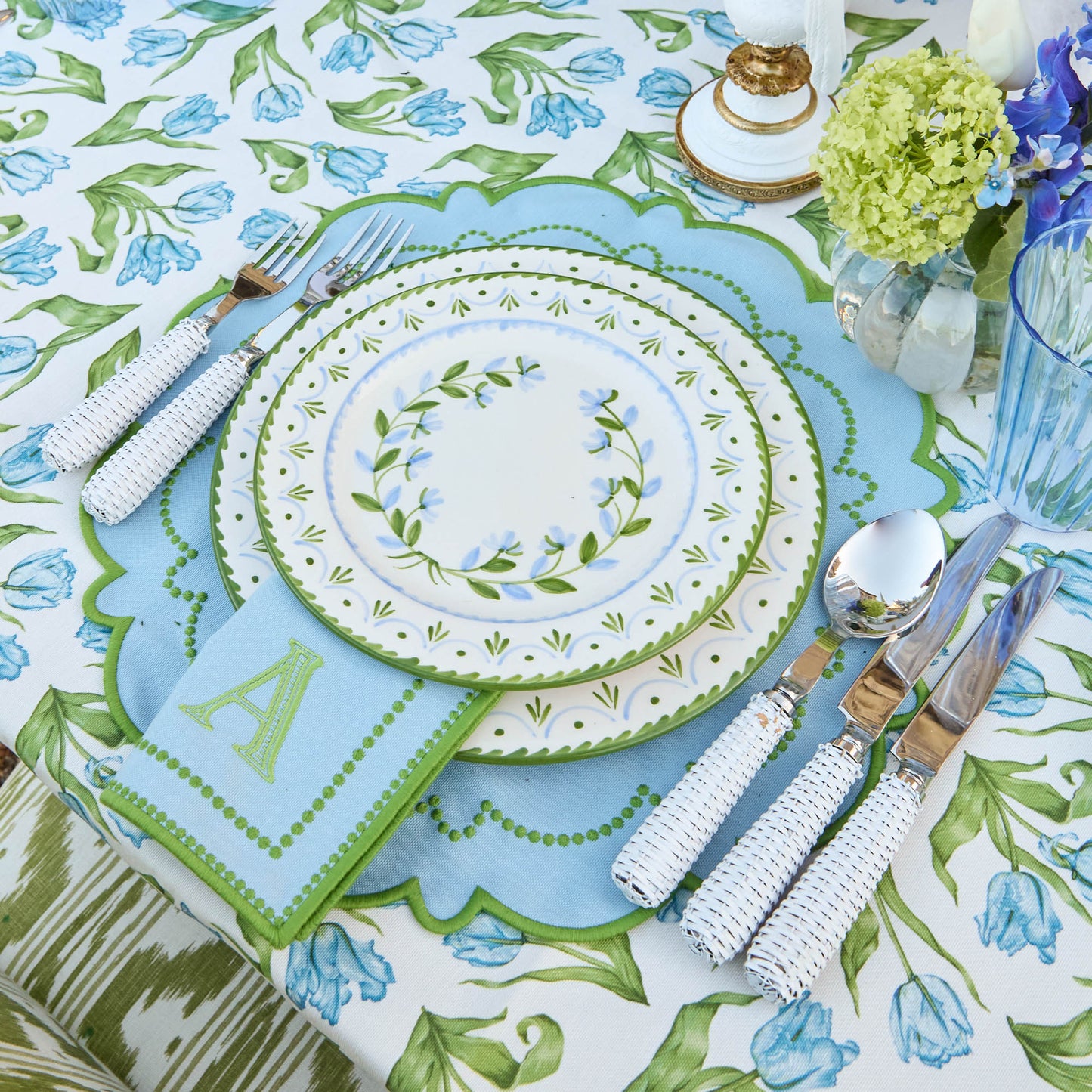 Josephine Green & Blue Starter Plate