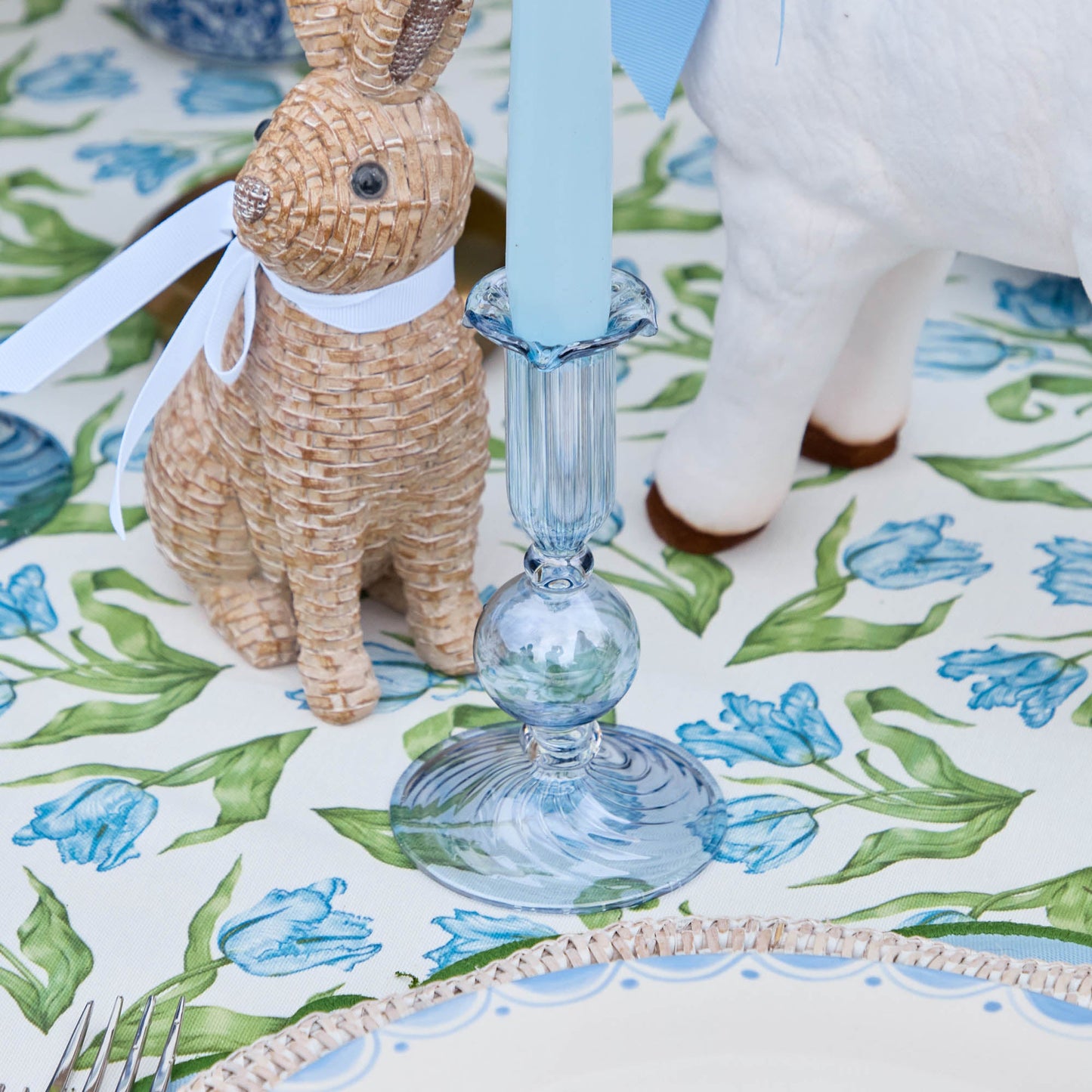 Blue Small Eden Candle Holders (Pair)