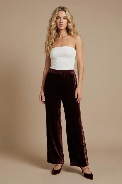 Johnny Was JWLA Wide Leg Velvet Pants J64325-8 *