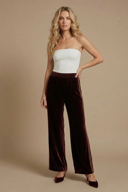 Johnny Was JWLA Wide Leg Velvet Pants J64325-8 *