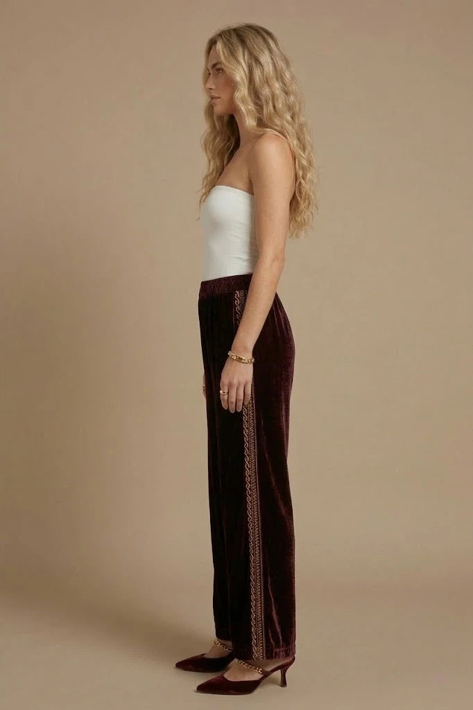 Johnny Was JWLA Wide Leg Velvet Pants J64325-8 *