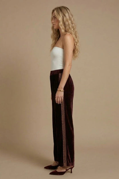 Johnny Was JWLA Wide Leg Velvet Pants J64325-8 *
