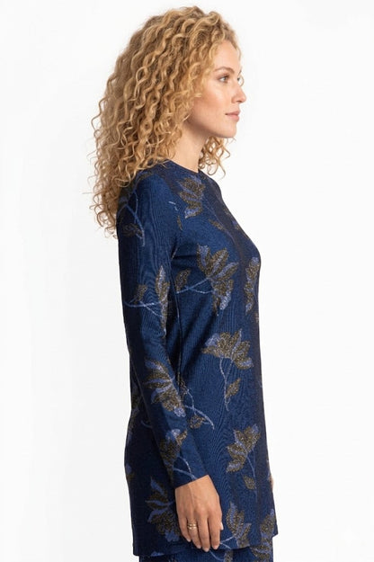 Johnny Was Jade Jenna Metallic Tunic L25925-8P Petite