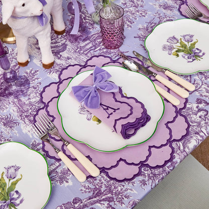 Lilac Velvet Napkin Bows (Set of 4)