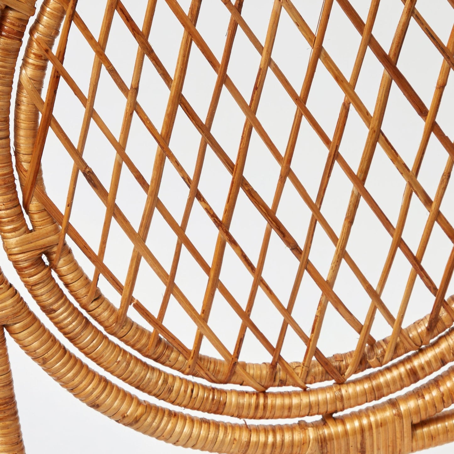 Vivienne Rattan Chair with Ikat Seat Pad Cushion
