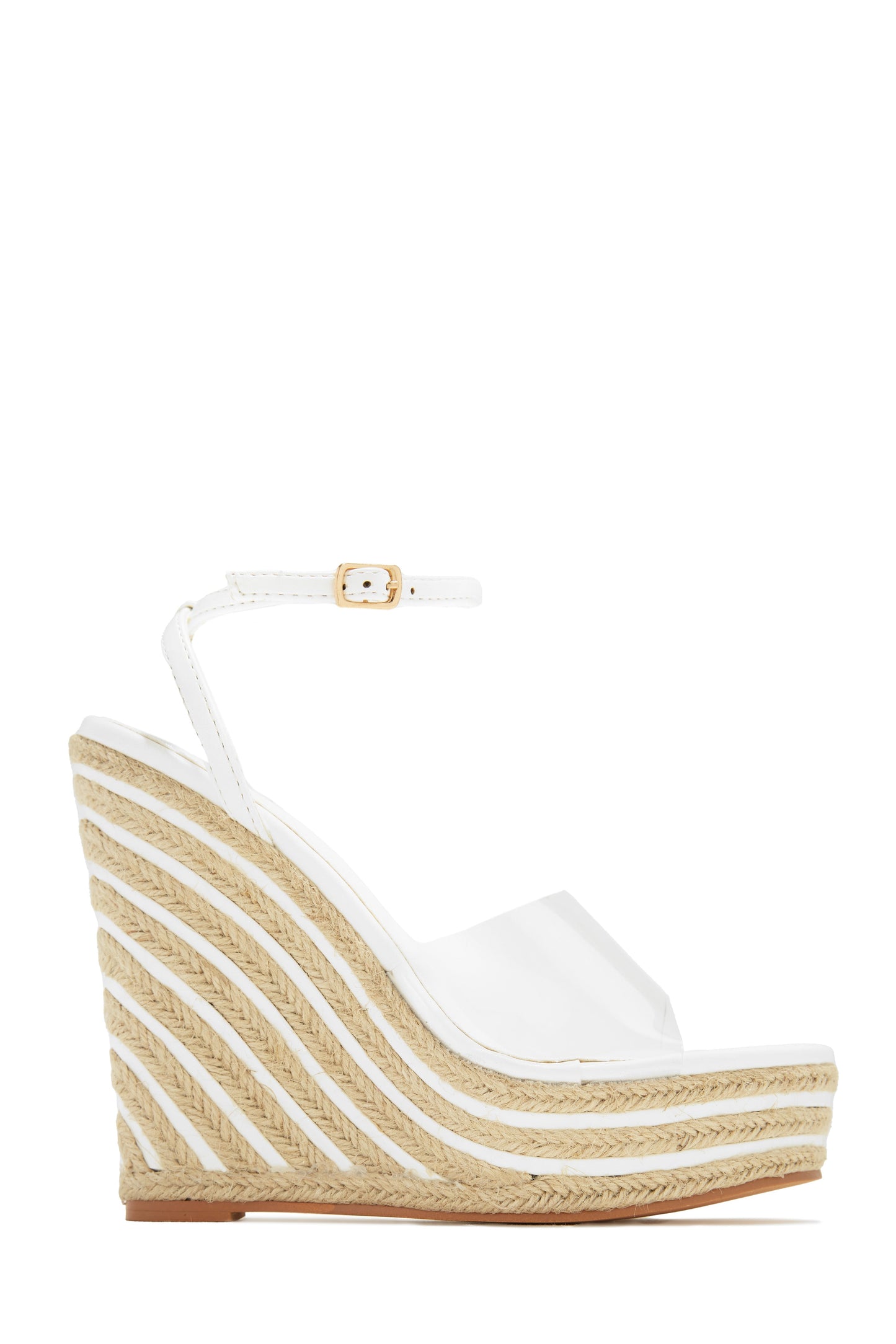 Summer Uniform Platform Espadrille Wedges - Black