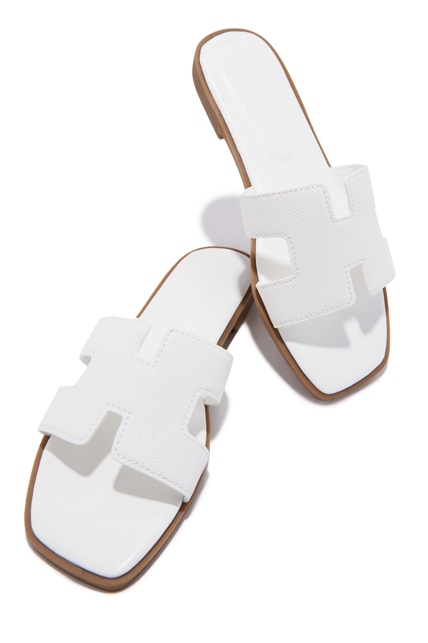 Elara Slip On Sandals - White