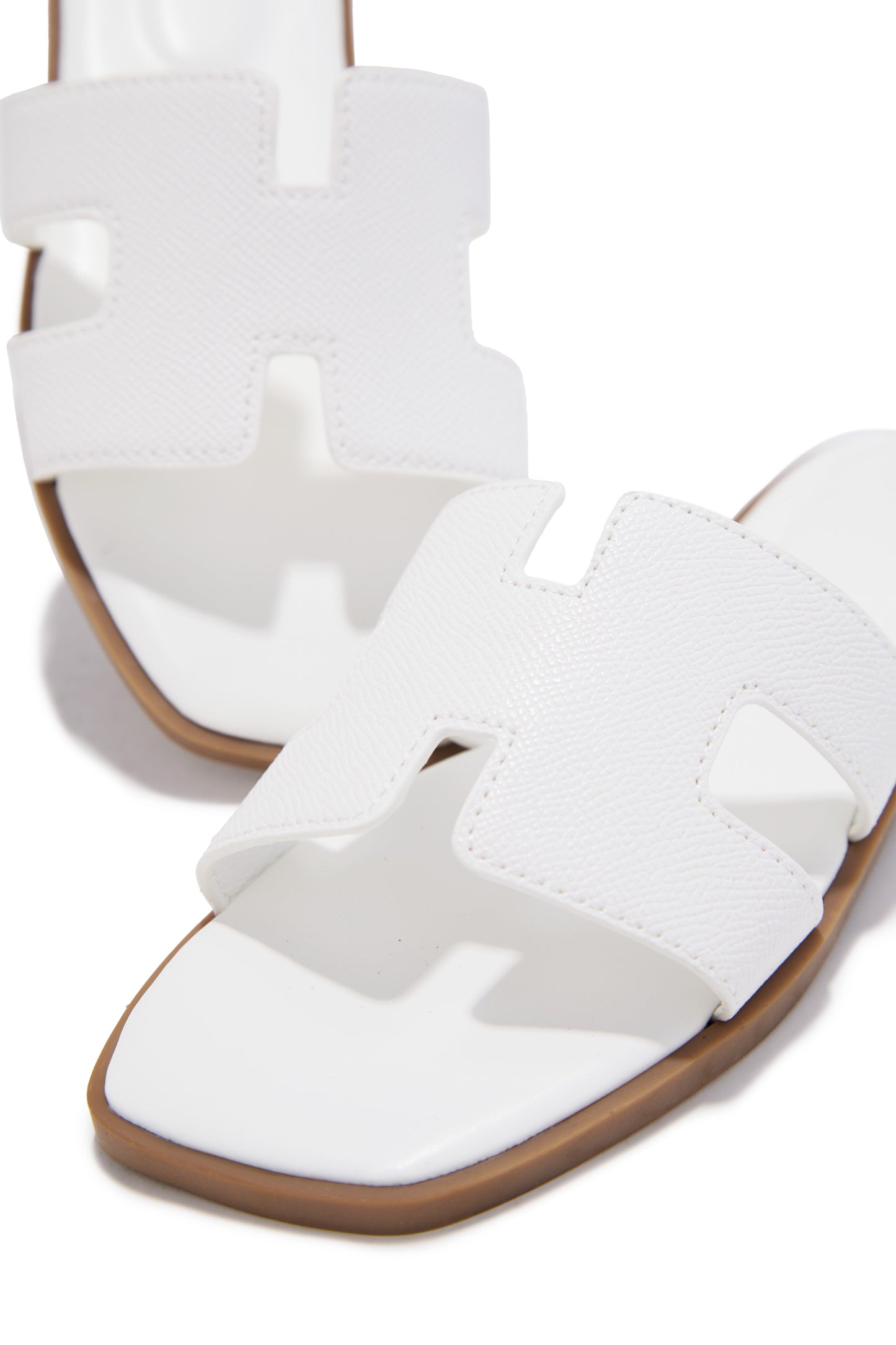 Elara Slip On Sandals - White