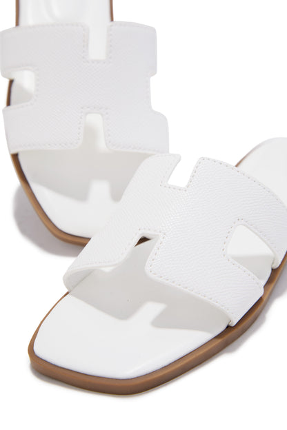 Elara Slip On Sandals - White