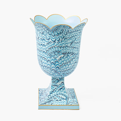 Blue Marble Urn & Pedestal