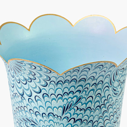Blue Marble Urn & Pedestal