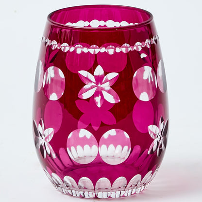 Aubergine Anita Engraved Water Glasses (Set of 4)