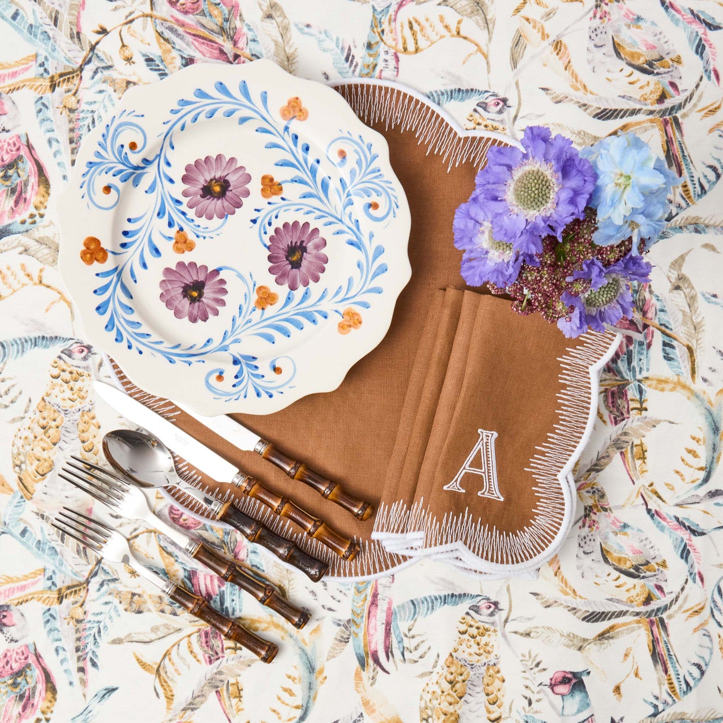 Damson Flowers Dinner Plate