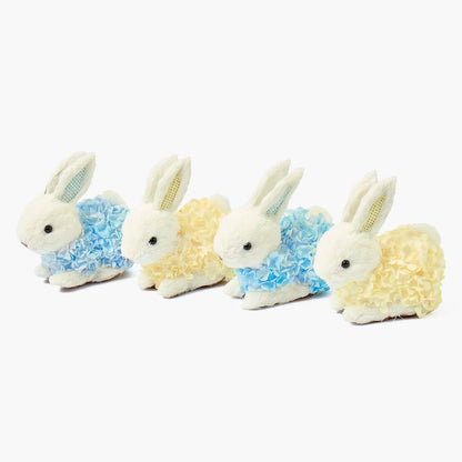 Yellow & Blue Floral Bunnies (Set of 4)