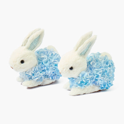 Yellow & Blue Floral Bunnies (Set of 4)