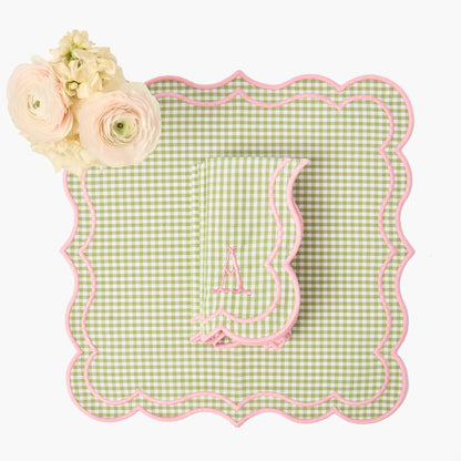 Green & Pink Eloise Gingham Napkins (Set of 4)