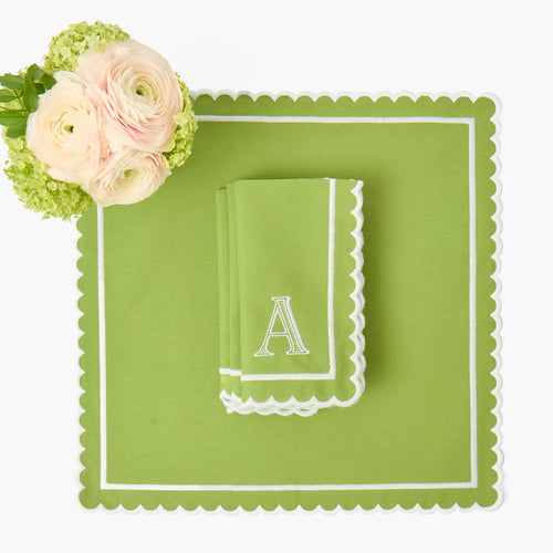 Green Louisa Napkins (Set of 4)