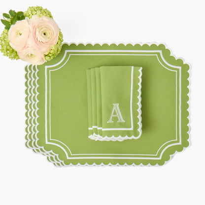 Green Louisa Napkins (Set of 4)
