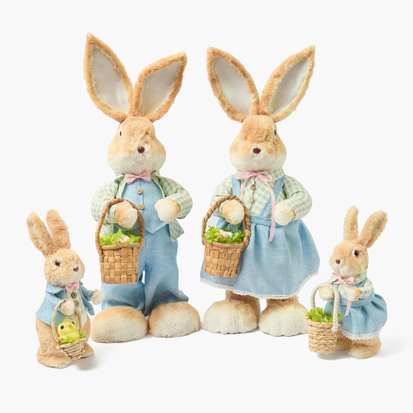 Large Mr. & Mrs. Rabbit in Blue (Pair)