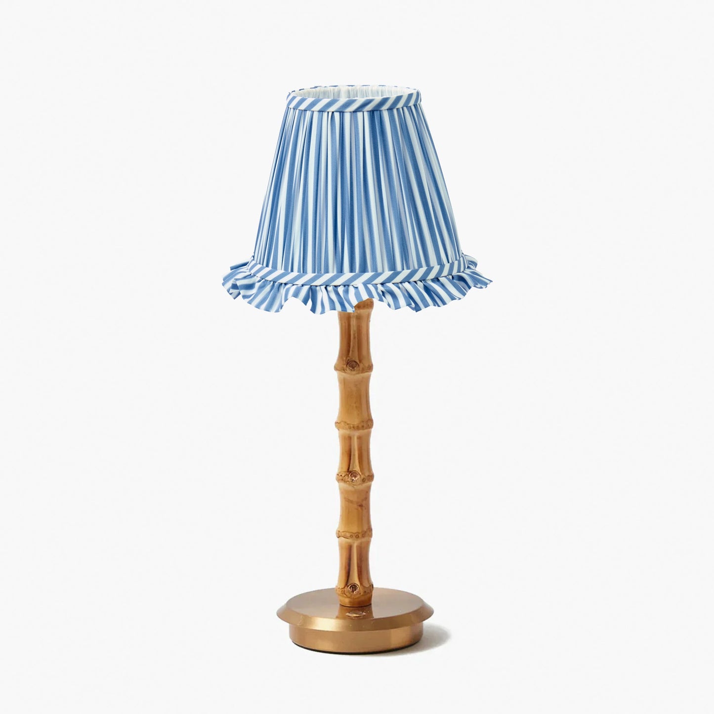 Blue Striped Ruffle Lampshade (18cm)