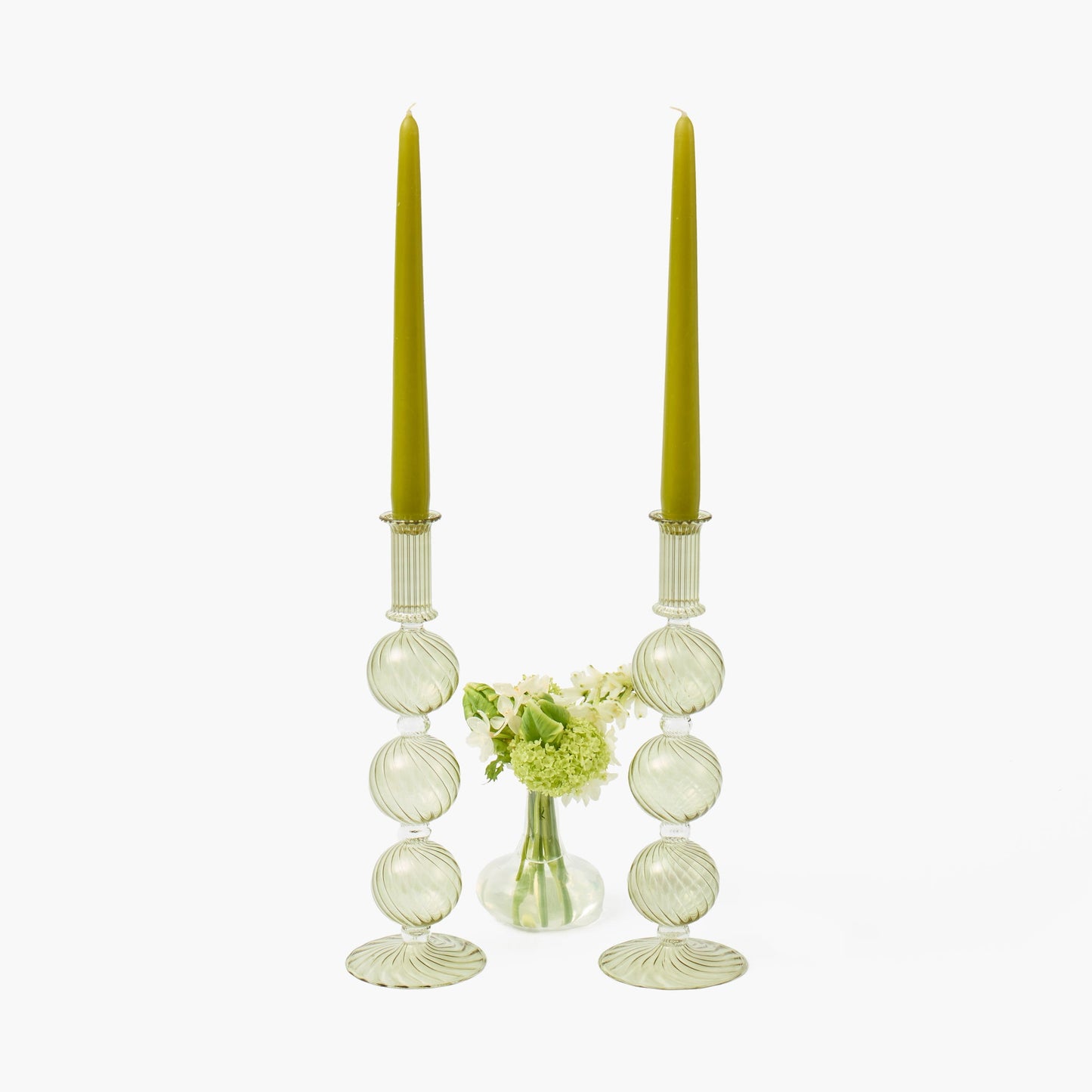Olive Camille Candle Holders (Pair)