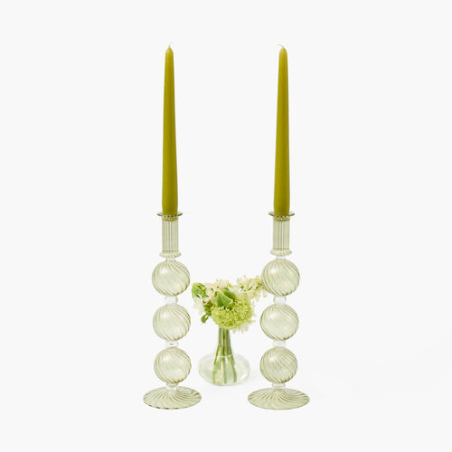 Olive Camille Candle Holders (Pair)