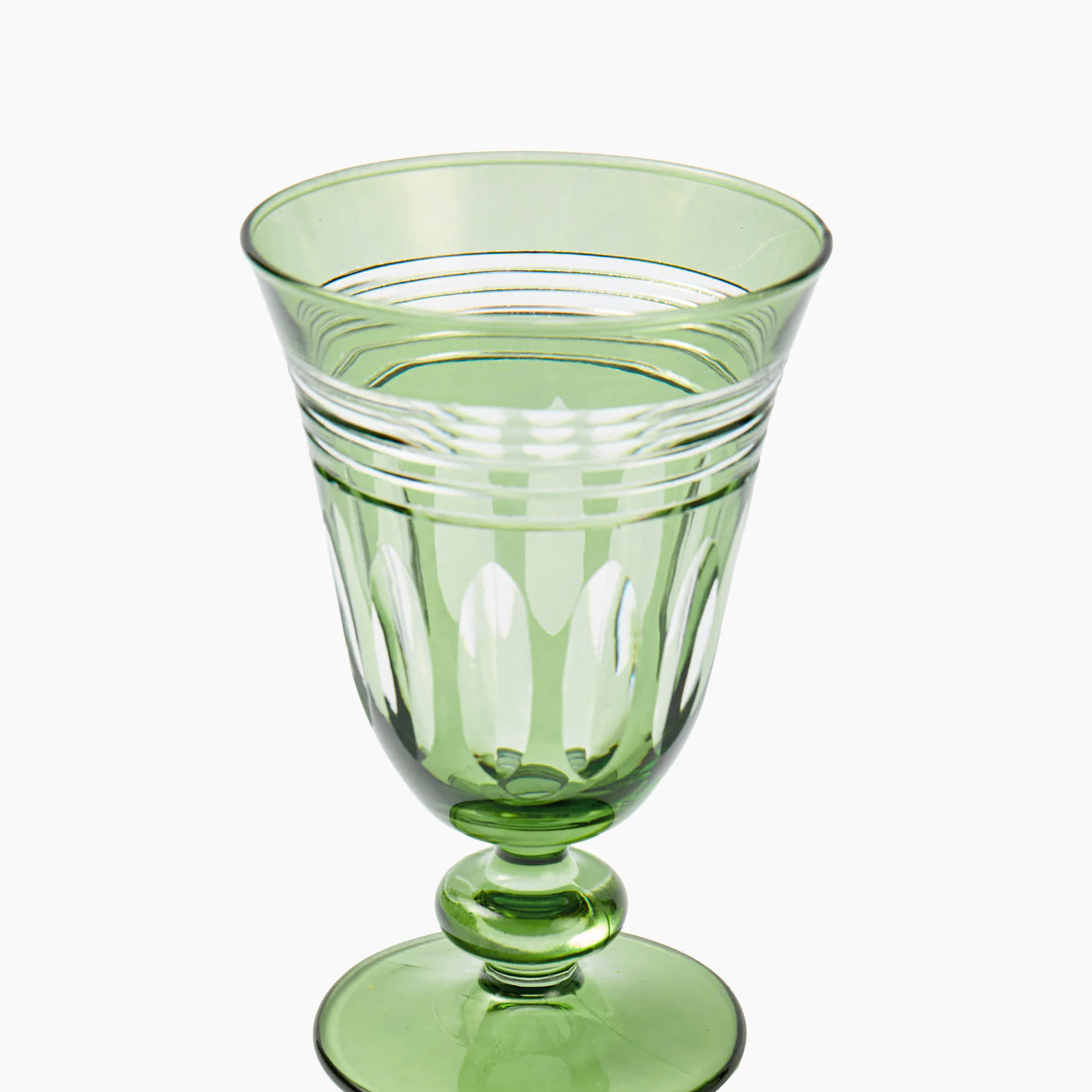 Green Sylvie Engraved Glassware (Set of 8)