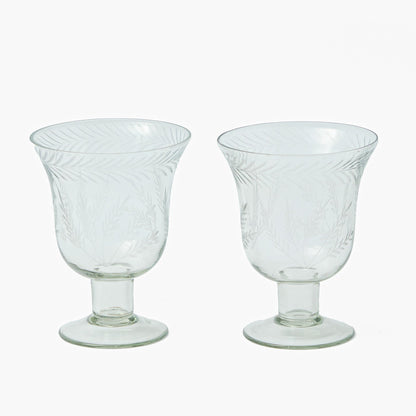Astrid Engraved Glass Vase (Pair)