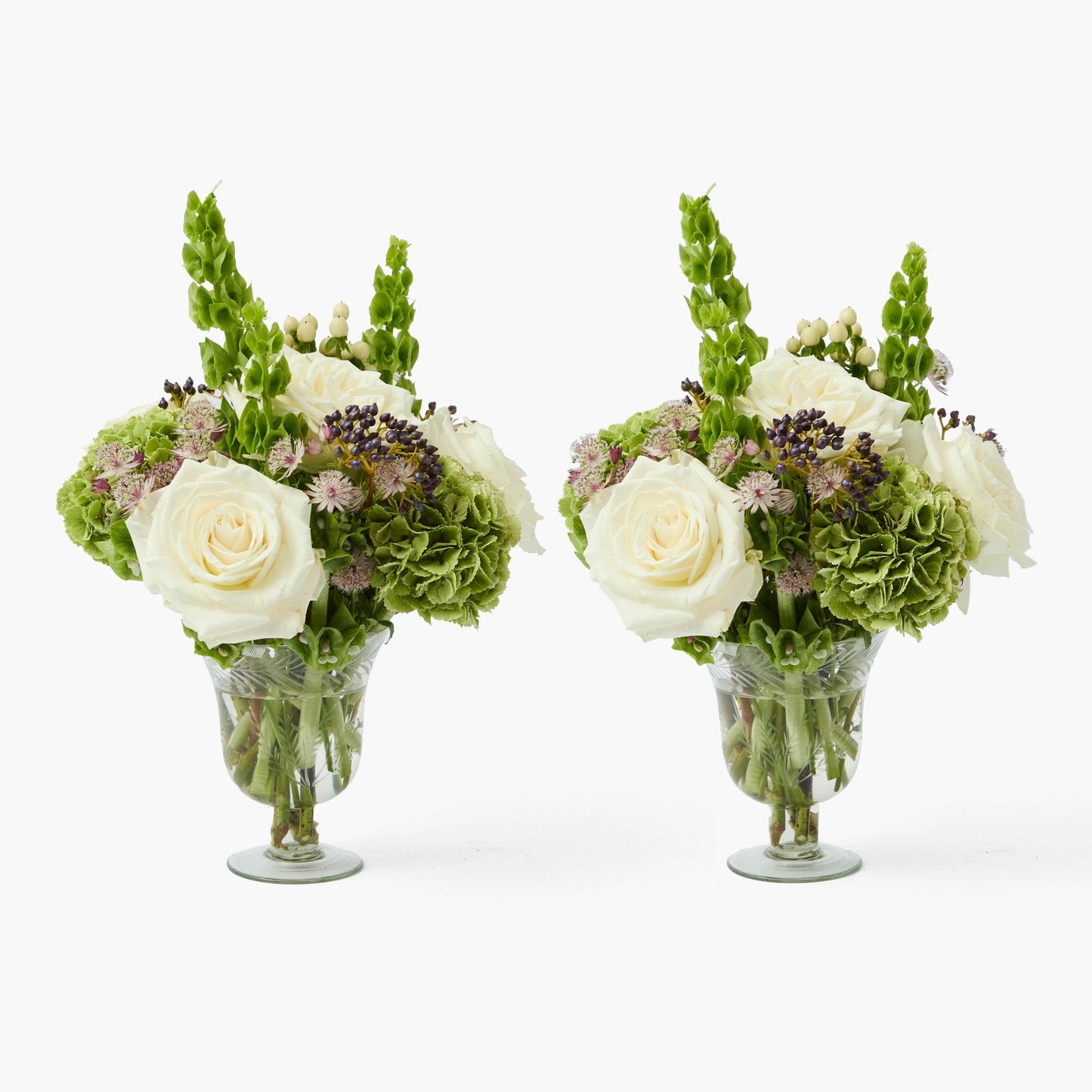 Astrid Engraved Glass Vase (Pair)