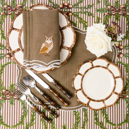 Petal Burnt Bamboo Starter Plate (Set of 4)