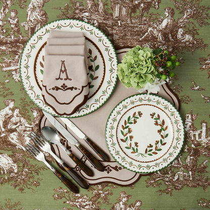 Taupe & Chocolate Doris Placemats (Set of 4)