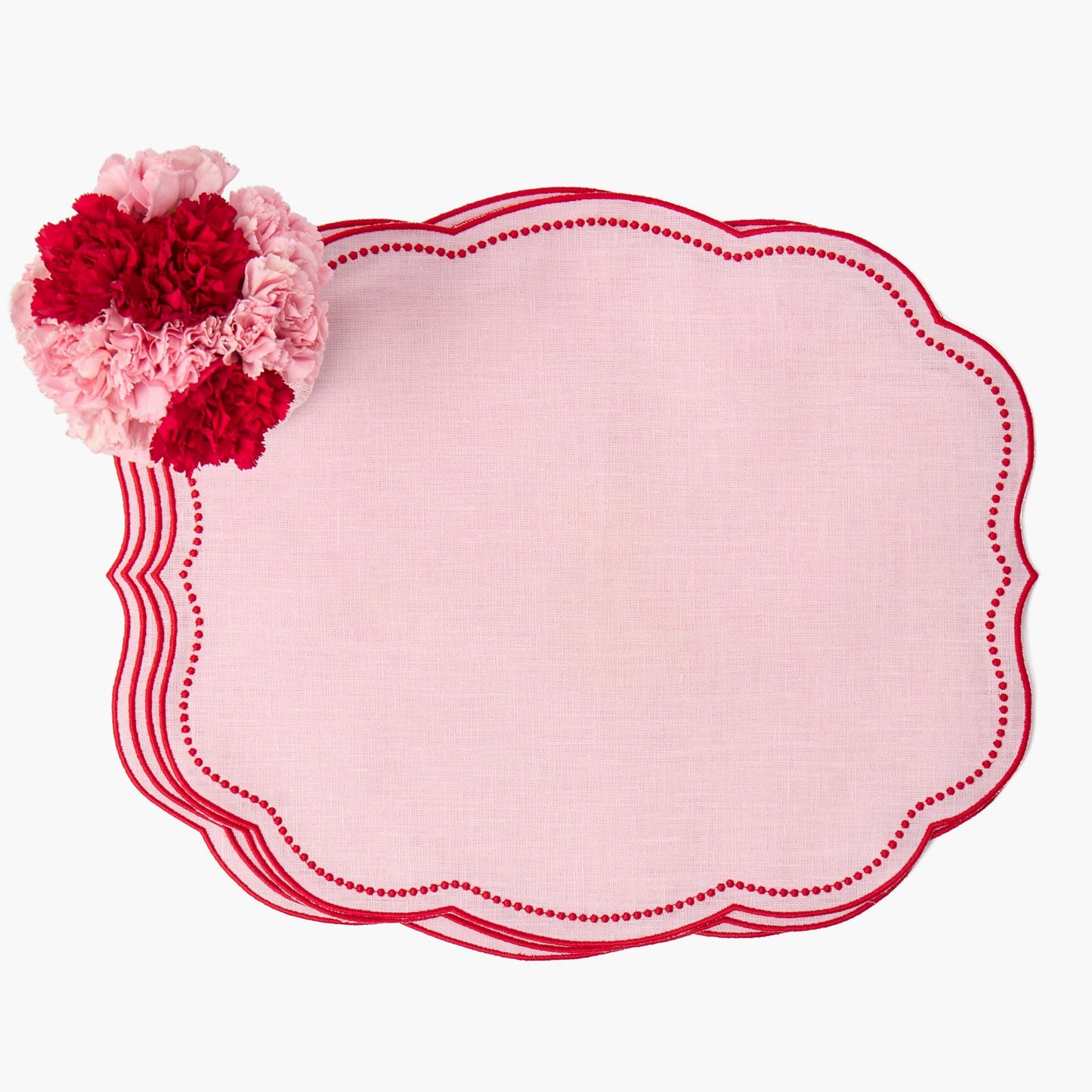 Pink & Red Eloise Linen Placemats (Set of 4)