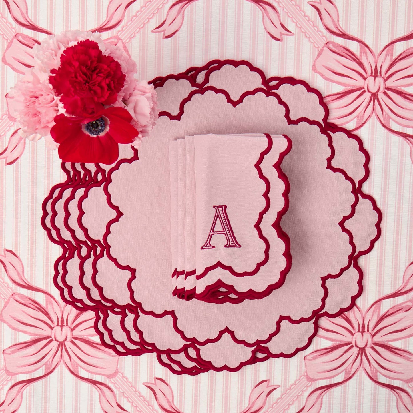 Pink & Red Lily Placemats (Set of 4)