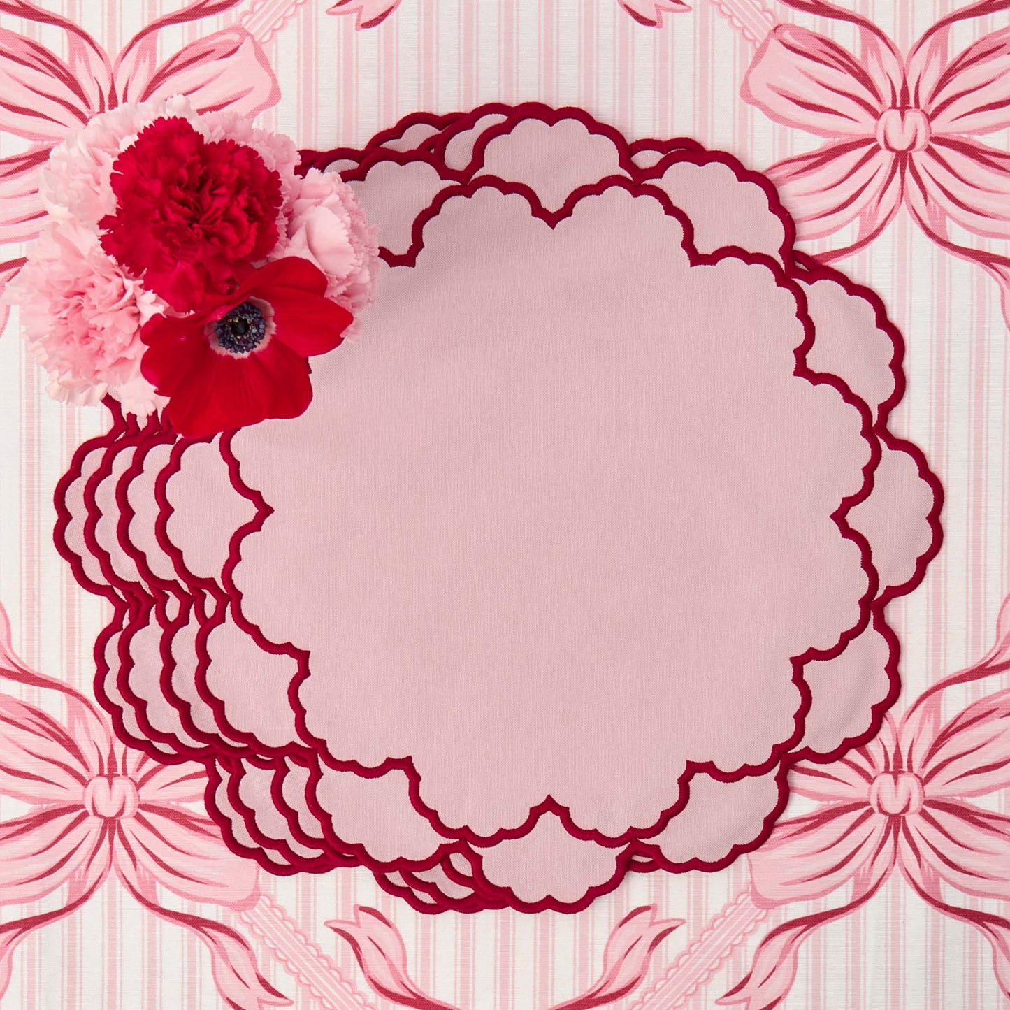 Pink & Red Lily Placemats (Set of 4)