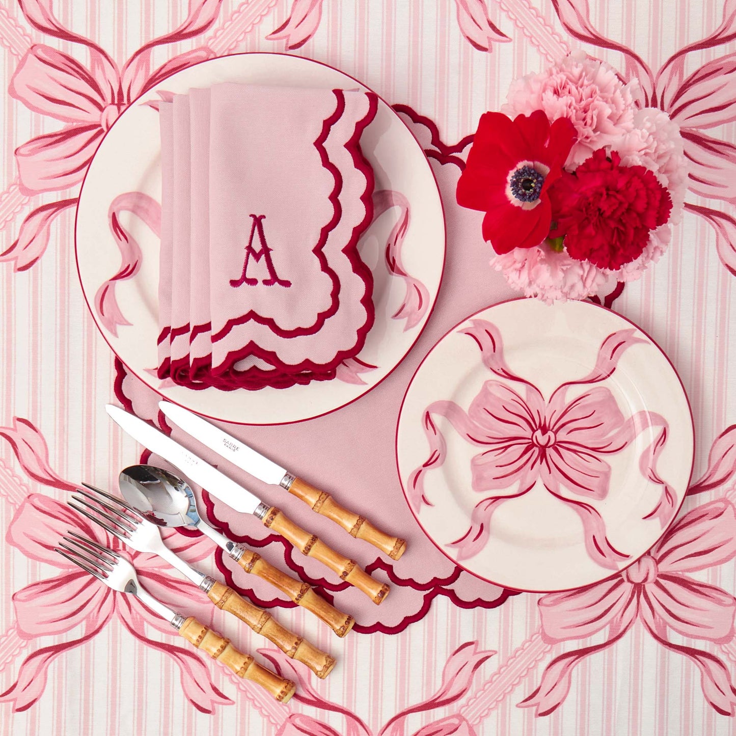 Pink Audrey Bow Tablecloth