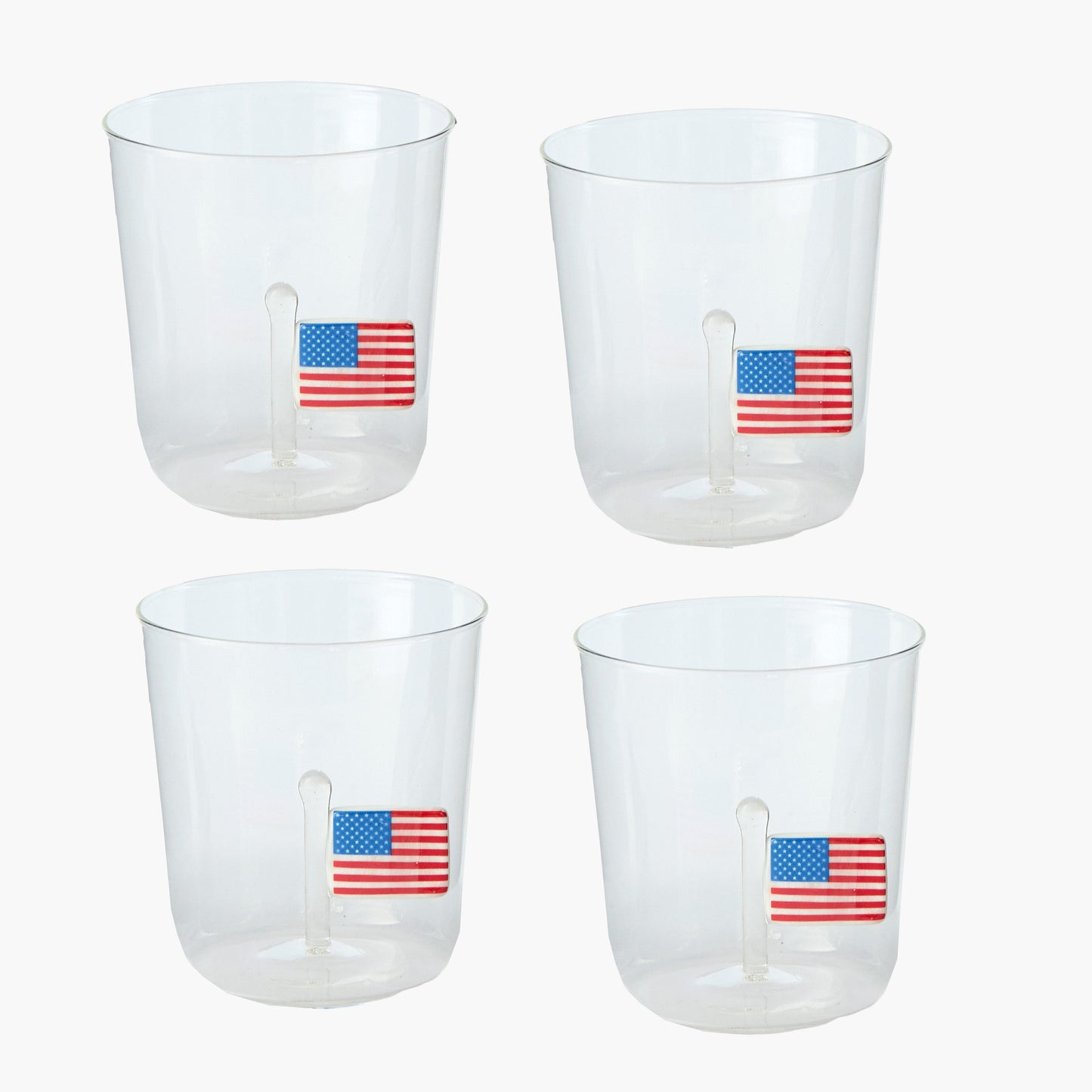 USA Flag Glasses (Set of 4)