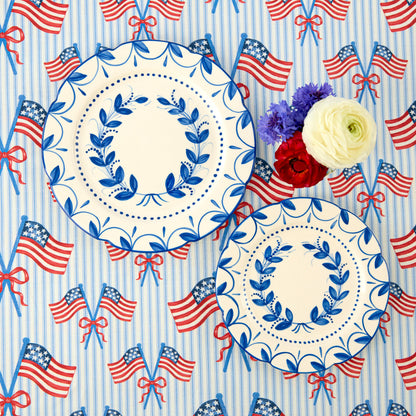 Elizabeth Blue Garland Dinner & Starter Plates (Set of 8)