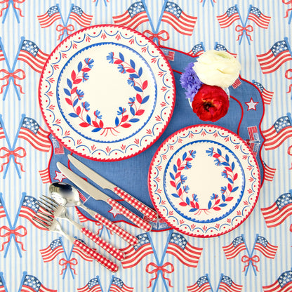 Blue & Red Josephine Dinner Plate (Set of 4)