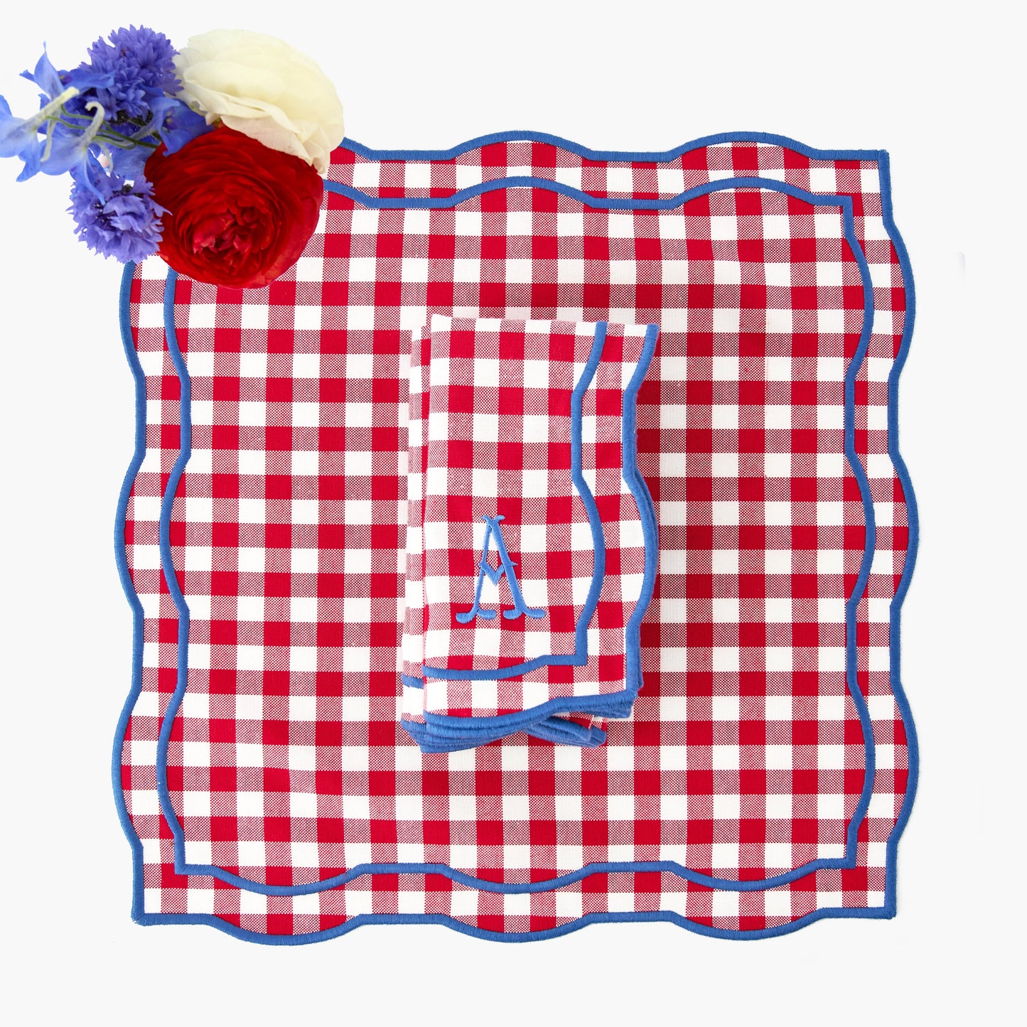 Red Gingham Felix Napkins (Set of 4)