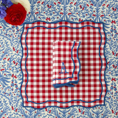Red Gingham Felix Napkins (Set of 4)